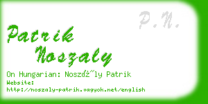 patrik noszaly business card